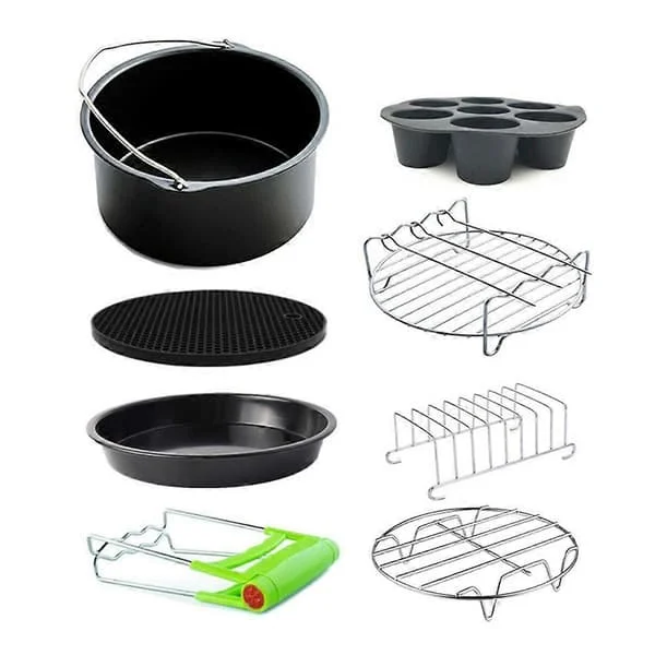 Rostställ, Brödställ, Tillbehör till Airfryer, Tillbehör till Airfryer, Lämplig för 3.5QT-5.8QT Tillbehör till Kakgrill.