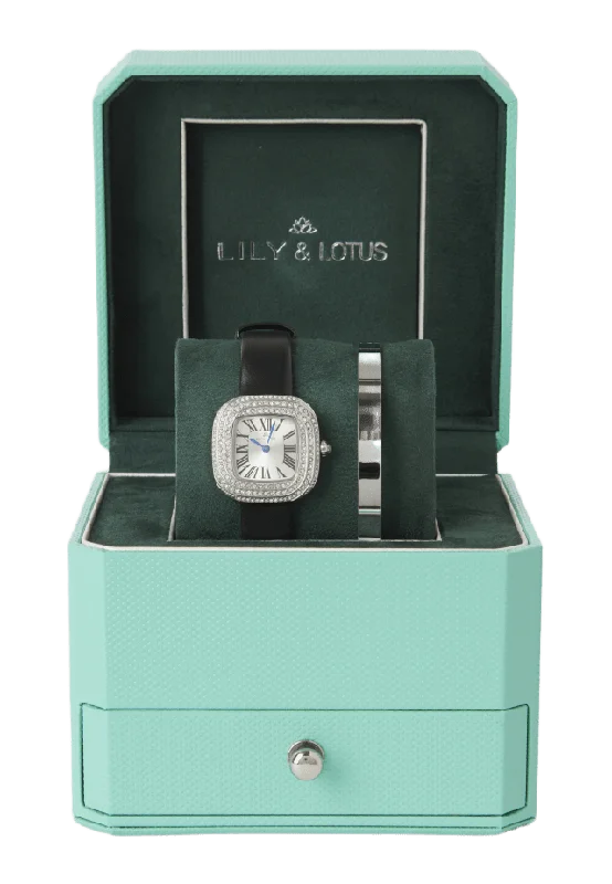 Lily & Lotus Klocka med läderarmband WS8295 Klockor Dam Svart ONESIZE