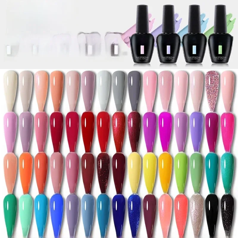 AliExpress - NAILCO – ensemble de vernis à ongles UV de 15ml, Gel hybride Semi-Permanent, à tremper, couche de Base et de finition, LED Gellak