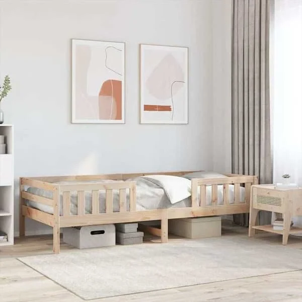 vidaXL Sängram utan madrass 90x200 cm massiv furu 846973