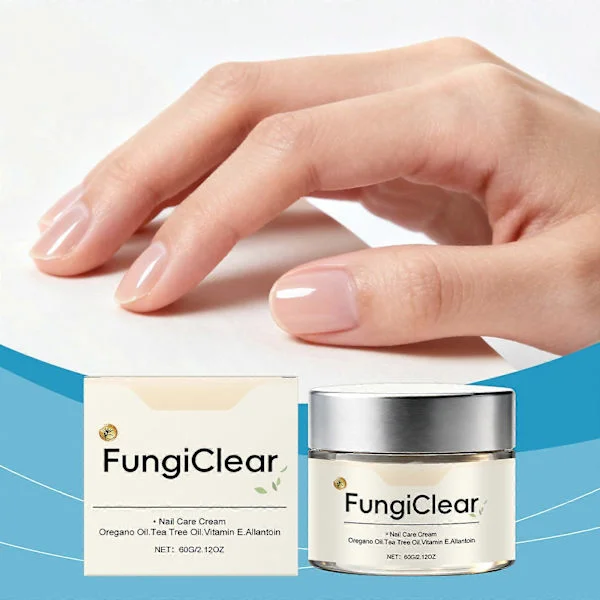FungiClear Nail and Toenail Care Cream, Phrena Natural Formula with Tea Tree Oil, Oregano Oil, Vitamin E and Allantoin, 60g (2pcs)