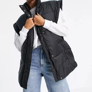 Oversized väst med skärp dam