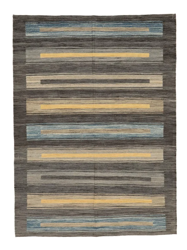 Kilim Moderne Tapis Moderne Noir/Marron (Laine, )