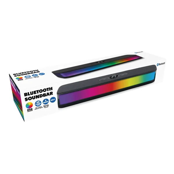 Bluetooth-lydplanke med RGB LED-lys / kompakt lydplanke Bluetooth / LED-lydplankehøyttalere