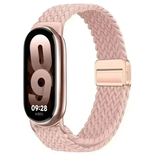 Flettet nylonarmbånd kompatibelt med Xiaomi Mi Band 10/9/8 smartklokke utskiftbart armbånd Correa kompatibelt med Xiaomi Mi Band 9/Mi Band 10