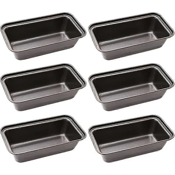 Leipävuoka, 6 kpl Tarttumaton Mini Leipävuoka Sarja Ja Leivänvuoka, Hiiliteräs Leivänvuoka Leivälle, Kakuille, Quichelle Ja Browniesille