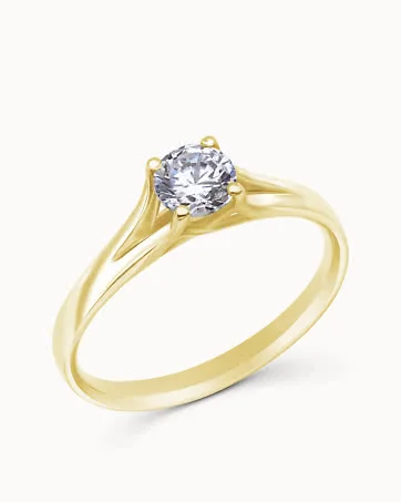 Chloé Engagement Ring 18K Yellow Gold with Lab-Grown Diamond 0.30 Carat - Engagement Rings & Wedding Rings from Vanbruun