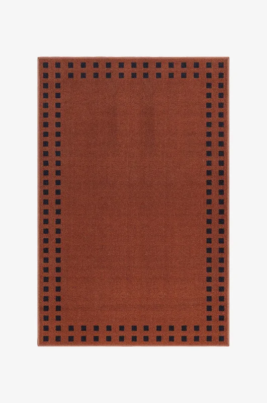 KM Home - Gummibelagd matta Brick - Orange - Slätvävda mattor - 133X190 - Från Homeroom