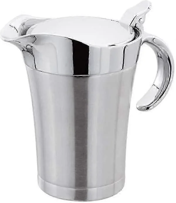Dubbelväggig såskanna med gångjärnslock, idealisk rostfri såssnipa (750 ml)