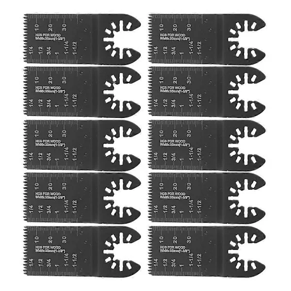 10 st Oscillerande Multiverktyg 35mm Sågblad Högkolstål Sågblad Grova Tänder