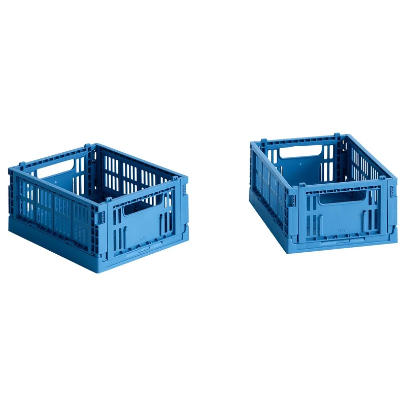 Hay Colour Crate opbevaringskasse mini electric blue, 2 stk. | KitchenOne