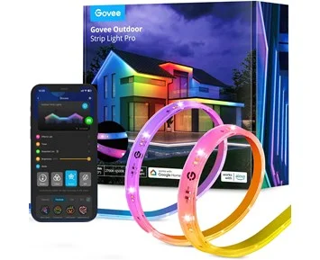 Govee Phantasy Outdoor LED RGBICWW Strip Lights 10 Meter - RGBIC LED-slinga – smart utomhusbelysning året runt