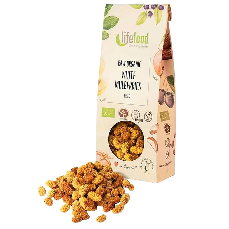 Spar 25% • Køb 2, Lifefood Morbær RAW Ø 100 g, Helse & Madvarer, Tørret Frugt & Nødder, Tørret Frugt