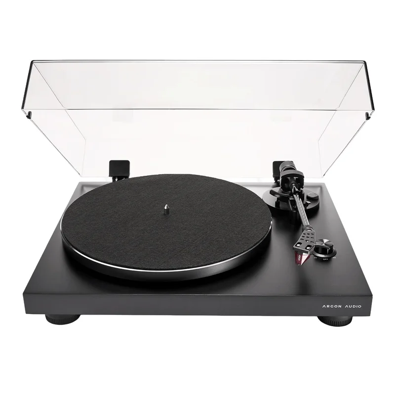 Argon Audio TT-3 Plus Pladespiller med indbygget RIAA-forstærker og Ortofon OM5e pickup i Sort