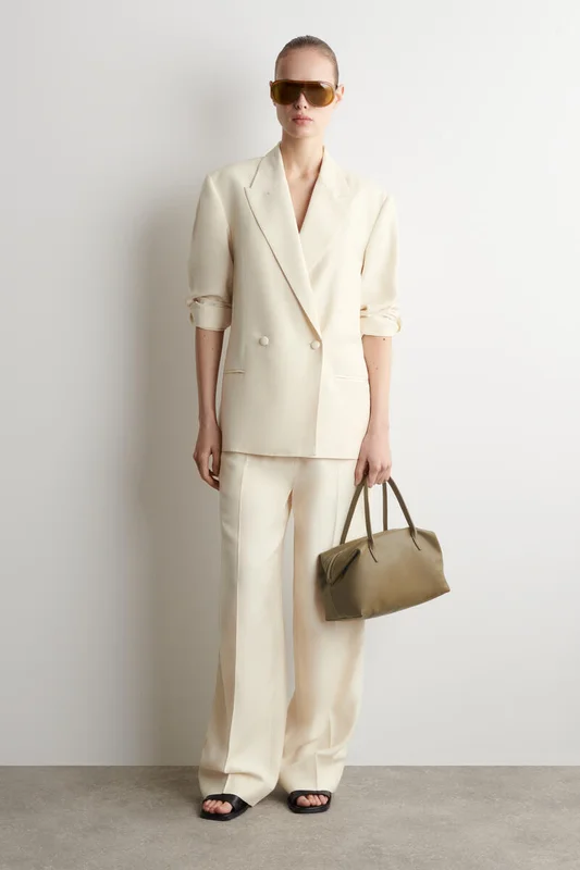 COS Women's Montmartre Bolso Bowling De Piel Bag in Marrón