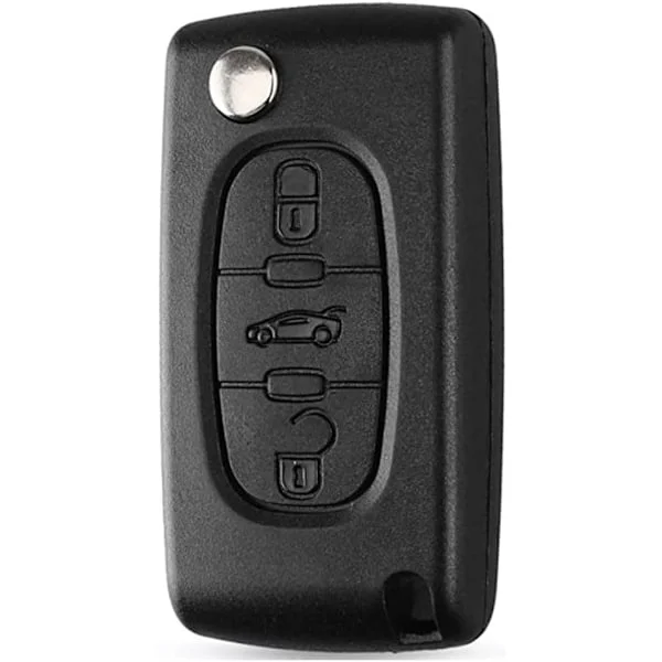 Avaimenperäkotelo Peugeot CE0536 -yhteensopiva taittuva avain Peugeot 207 307 308 407 408 3008 5008 Citroen C2 C3 C4 C5 C6 C8 -malleihin (Takaluukun 