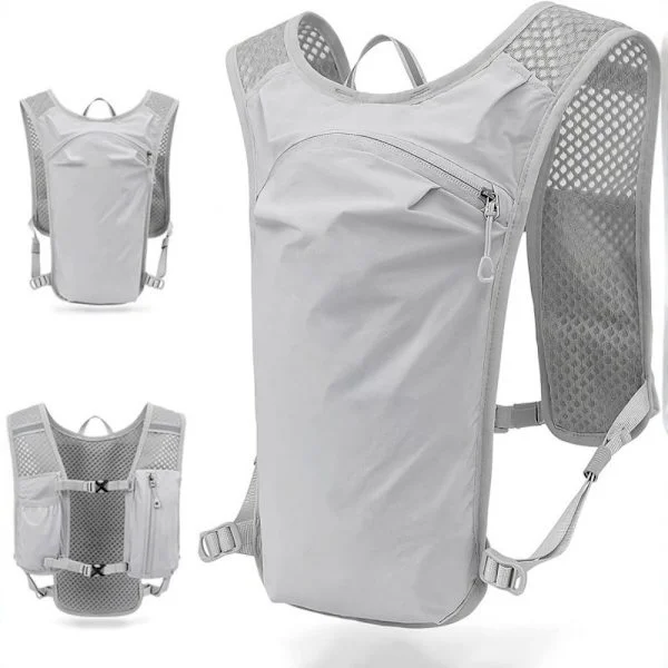 Hydration Backpack Hydration Belt Hydration Pack Running Vest for Outdoor Trail Marathon Hiking-FF- Gray