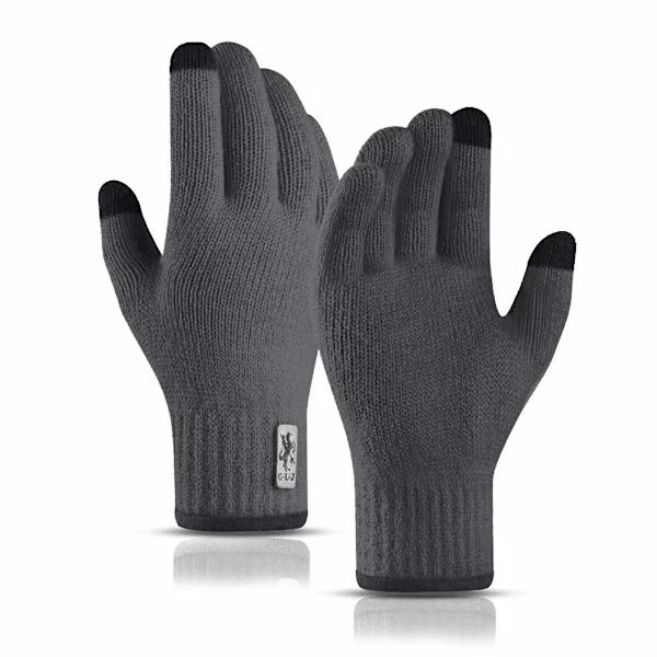 Winter Gloves Touchscreen Warm Thermal Gloves Camping Hiking Running Driving for Men and Women Grey