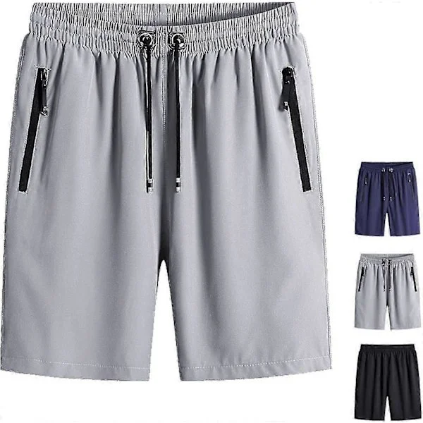 2023 Herr Plus Size Ice Silk Stretch Shorts, Snabbtorkande Ice Silk Shorts för Män