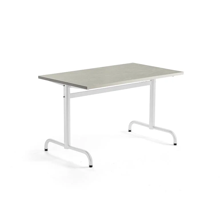 Table PLURAL, 1200x700x720 mm, linoleum top, grey, white