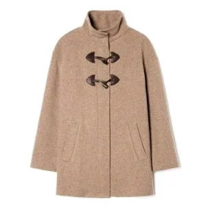 Beige ull kappa