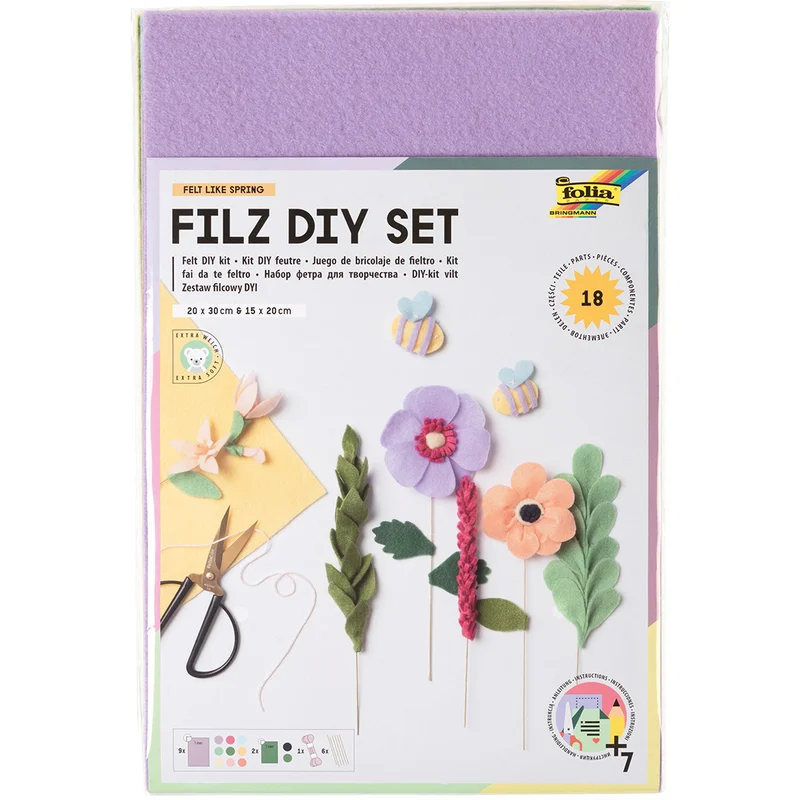 Folia DIY-kit Hobbyfilt 18-pack
