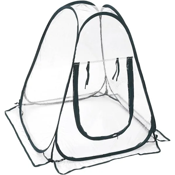 Mini vanntett dyrketelt for potteplanter - lite drivhus - transparent PVC-drivhus - vanntett - motstandsdyktig mot regn og snø