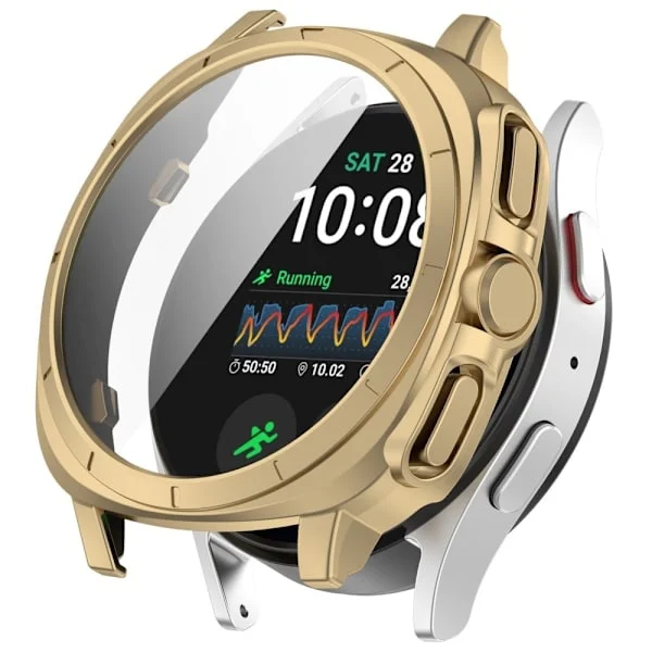 Samsung Galaxy Watch7 40mm to Galaxy Watch Ultra Case Hard Bump Resistant Watch Case Transfer Cover - Champagne Gold