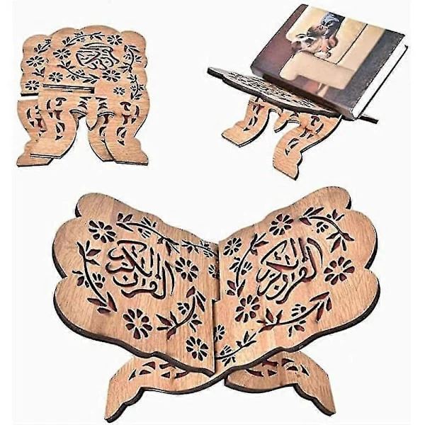 Stand Quran Holder Quran Hellige Bog Stand Træ Eid Al Fitr Holder A