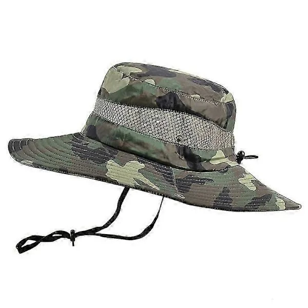 Kamuflasje Taktisk Caps Militær Boonie Hatt US Army Caps Camo Menn Utendørs Sport Solhatt Fiske[D]