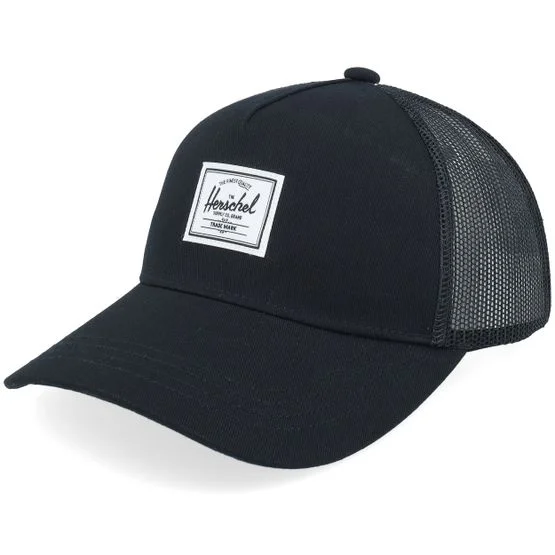 Herschel - Schwarz trucker Cap - Kids Whaler Cotton Mesh Cap Black Trucker @ Hatstore