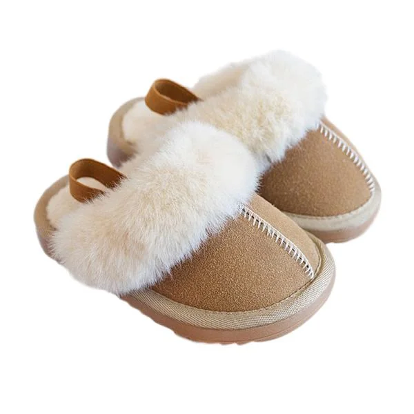 Unisex-barn plysch fodrad hussko Mysig fuskpälstofflor W