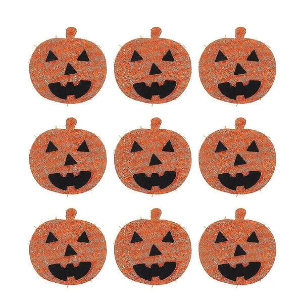 12 stk Halloween-klistremerker i filt, selvklebende lapper for Halloween-dekorasjon