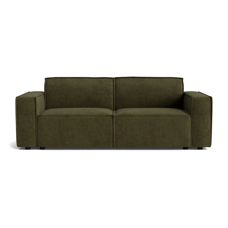 Lyon 3 personers sofa - Capri Mørkegrøn - 224x98x80cm - Sofa, 3 personers sofa - Elegant og Komfortabel, Perfekt til Filmaftener og Hygge