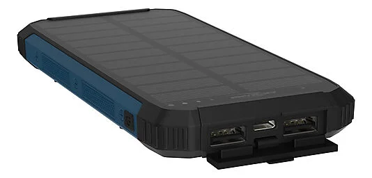 ANSMANN Powerbank 10000mah med ledlys og solcellepanel