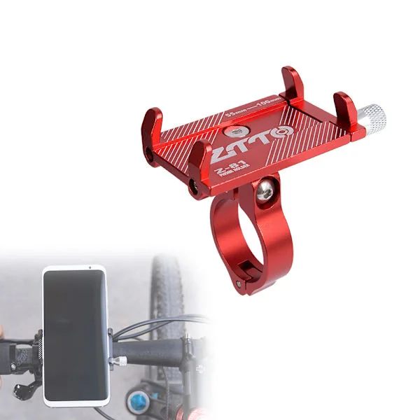 Cykel/Motorcykel Mobiltelefonholder med Anti-Slip Design og Aluminium Gummiunderlag