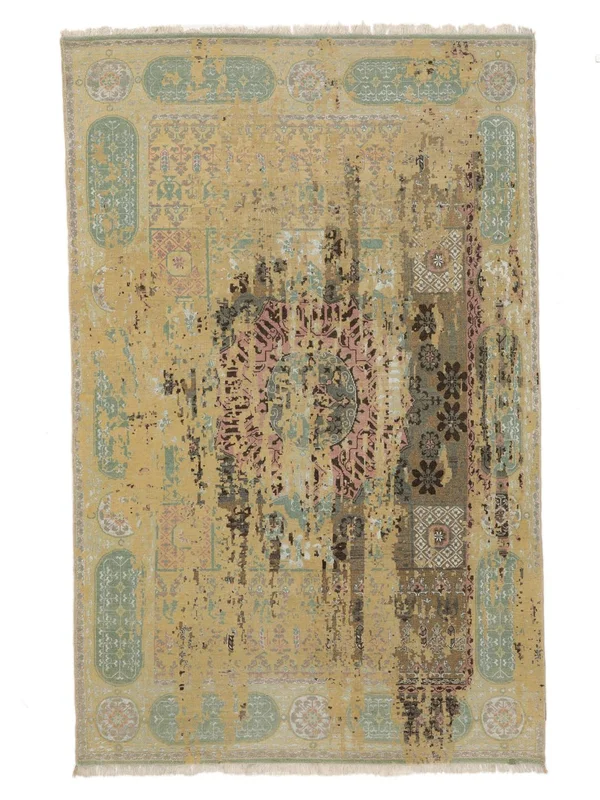 Contemporary Design Rug 172X270 Brown/Green Wool
