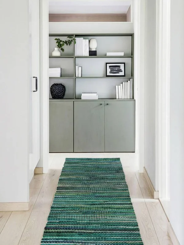 Lite Ronja Teppe - Flerfarget/Turquoise 80X250 Bomull, Skandinavisk Stil