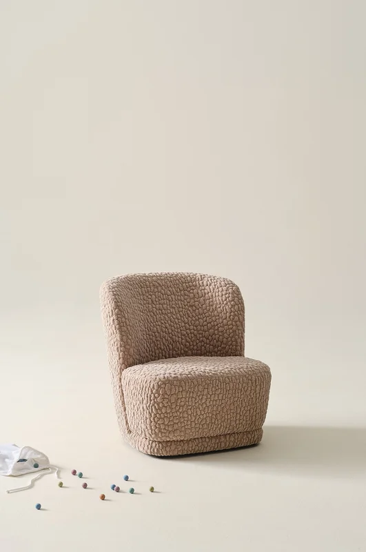 Jotex - Mini Barnfåtölj Plywood - Furu - Polyester Beige RICHMOND - Köp Barnfåtöljer hos Jotex