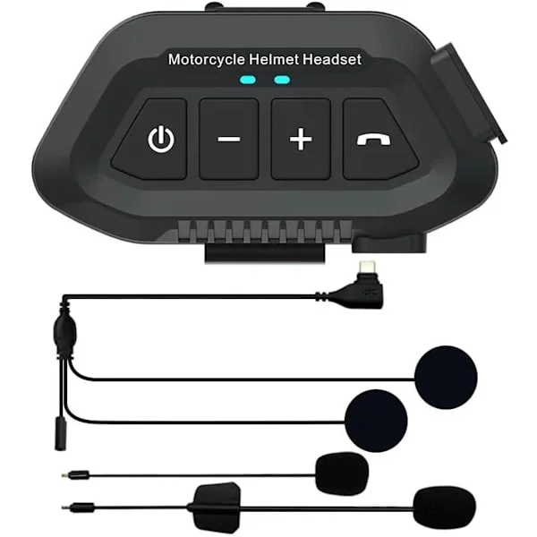 Motorcykelhjälm Headset-Stereo med brusreducering-bluetooth headset för motorcykelhjälm-IP67 vattentät - bluetooth motorcykel headset 1200 mAh-