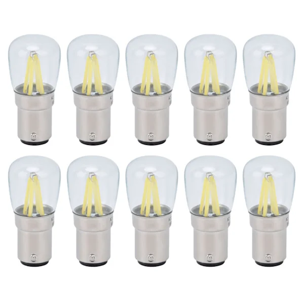 10 pcs 2W B15D Bulb 6500K Light Bulbs for Chandelier Wall Lamps Table Lamps White Light AC/DC 24V