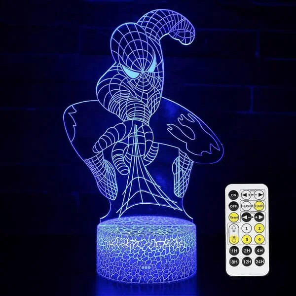 SBSG Superhero 3D Night Light, Spiderman Toys for Boys, Fun Gadgets Gift Ideas for Men, Party Christmas Birthday Favors