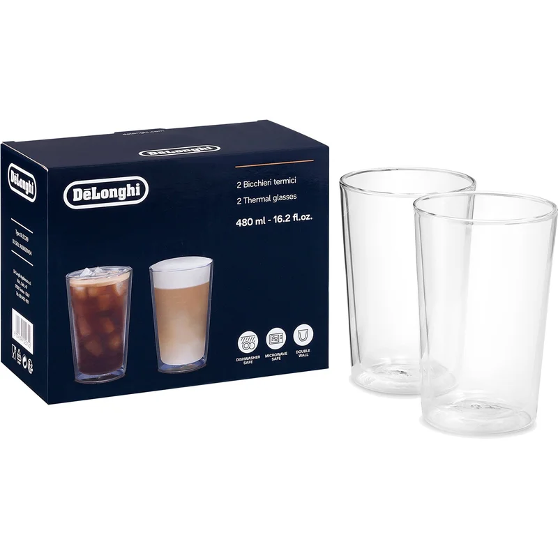 Delonghi Dubbelväggade termoglas 480 ml 2-pack | Dukning & Servering > Glas | Bagaren och Kocken
