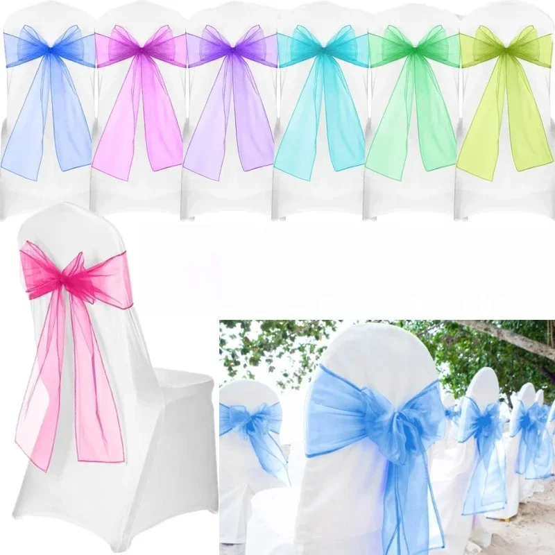 AliExpress - 100-10PCS Hochzeit Stuhl Dekoration Organza Stuhl Schärpen Knoten Bands Stuhl Bögen Für für Hochzeit Party Bankett Event stuhl Dekore