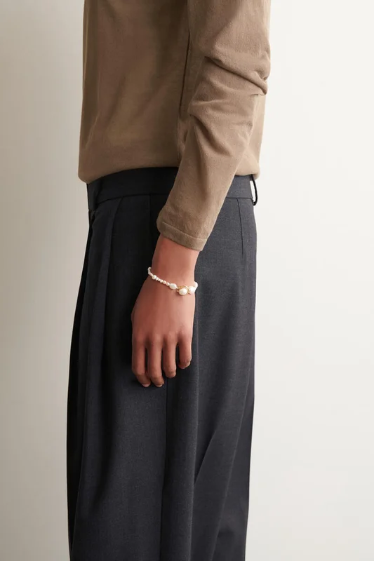 COS Women's Irregular Freshwater Pearl Bracelet in White