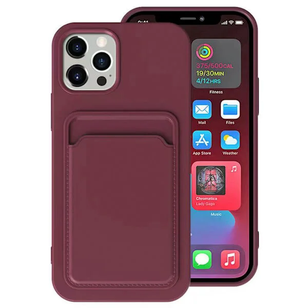 iPhone 14 Pro Max - Genomtänkt Floveme Skal med Korthållare