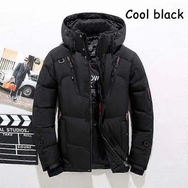 【BQ】-30°C Winter Men Duck Thick Down Jacket Men Snow Parka Coat Man Warm Winter Down Jacket Outerwear cool black