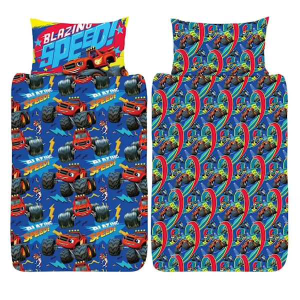 Blaze & The Monster Machines Blazing Duvet Cover Set Single Blu