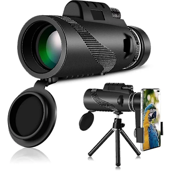 Monokulaari 80x100 Suuritehoinen Hd Monokulaari Starscope Monokulaari Älypuhelinpidikkeellä ja Vedenpitävällä Jalustalla Lintujen Tarkkailuun, 