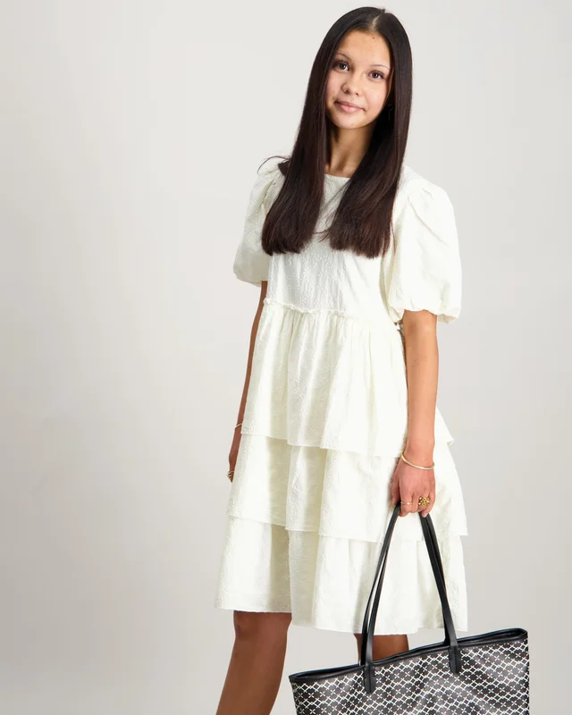 Creamie Dress Embroidery Hvid Kjoler Pige - Kids Brand Store